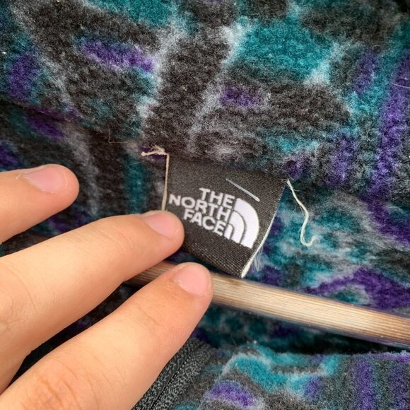 Vintage 1992 The North Face Half Zip Patterned Jacket Large - Picture 9 of 13